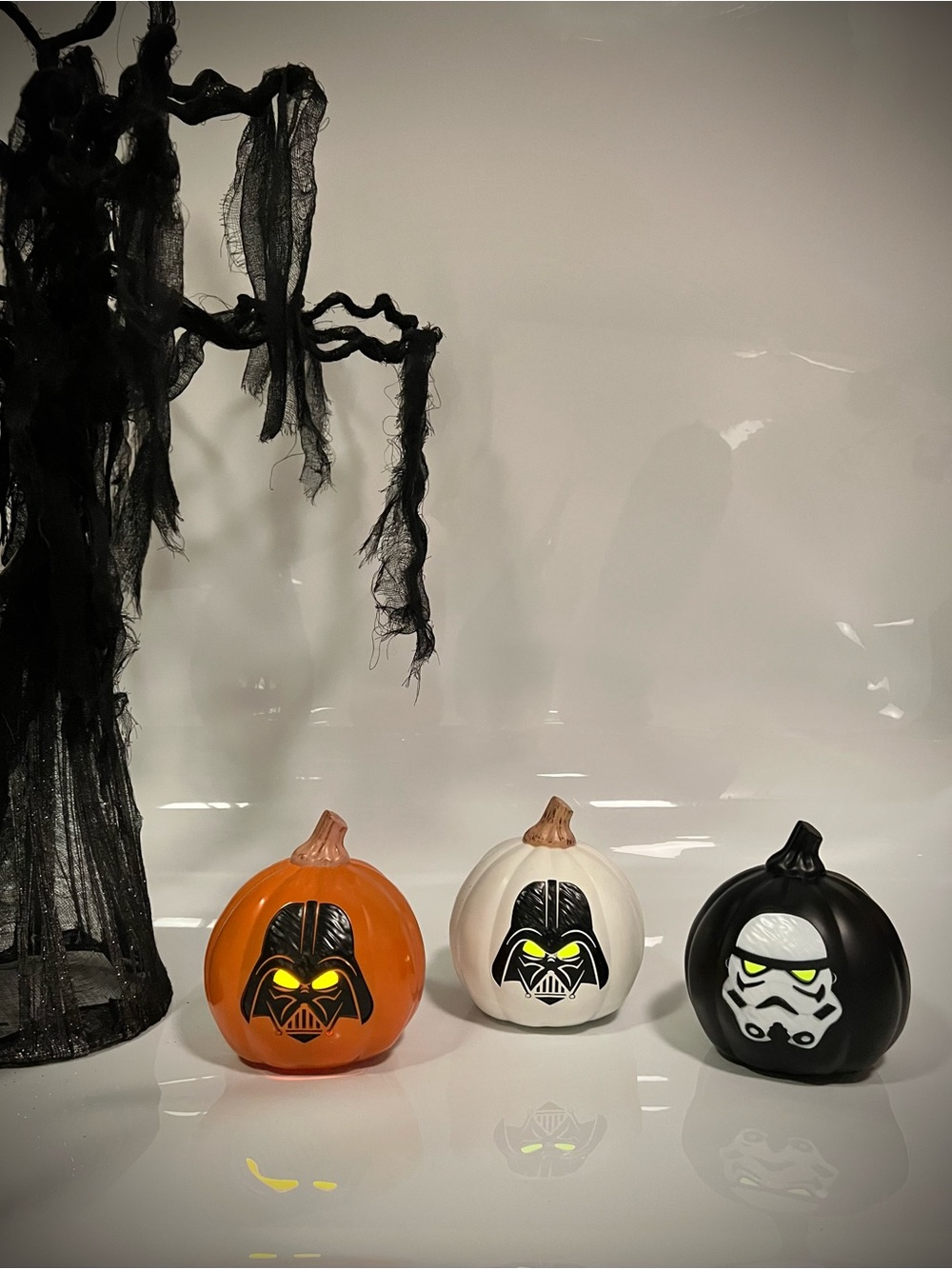 Star Wars Darth Vader & Stormtrooper light-up Pumpkins Set of 3